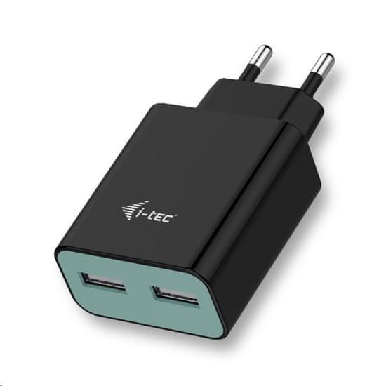 I-TEC USB Power Charger 2 Port 2.4A, fekete CHARGER2A4B