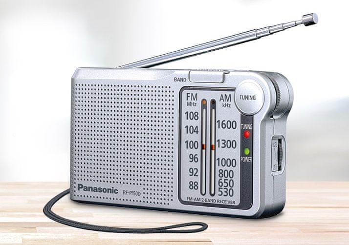 radiopřijímač Panasonic RF-P150DEG kompaktní rozměry lehká konstrukce
