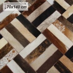 KONDELA Bőr szőnyeg típus 2 70x140 cm - patchwork minta