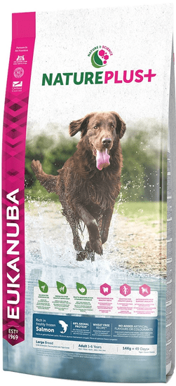 Eukanuba Nature Plus+ Adult Large Breed Rich in freshly frozen Salmon 14kg