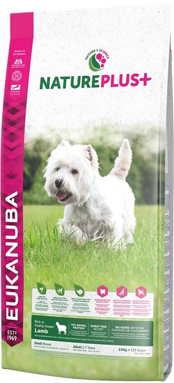 Eukanuba Nature Plus+ Adult Small Breed Rich in freshly frozen Lamb 14kg
