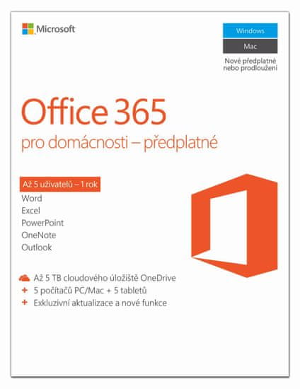 Microsoft Office 365 Home Premium 5személyes, cseh