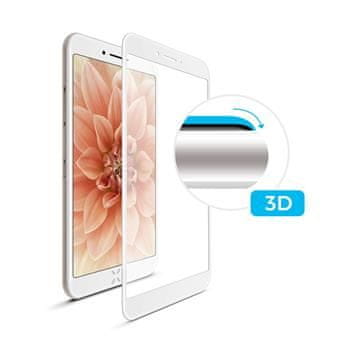 FIXED FIXED 3D Full-Cover keményített védőüveg Apple iPhone 6/6S Plus számára, teljes kijelzőre, fehér