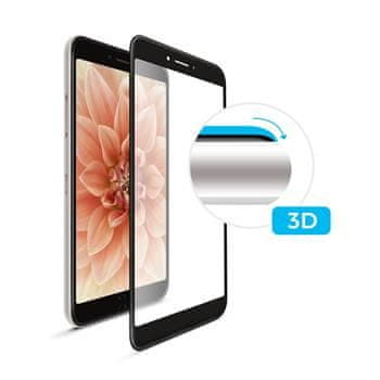FIXED 3D Full-Cover keményített védőüveg Apple iPhone 6/6S Plus számára, teljes kijelzőre, fekete
