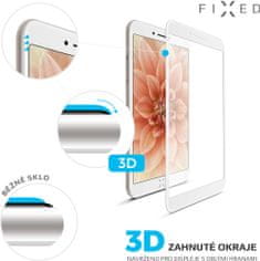 FIXED 3D Full-Cover védő kemény üveg Apple iPhone 7/8, fehér FIXG3D-100-033WH