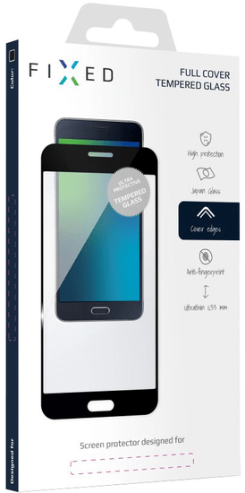 FIXED Full-cover keményített védőüveg Samsung Galaxy S8 számára, fekete FIXGF-195-033BK