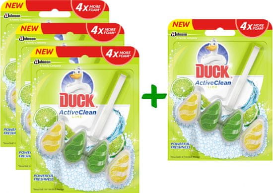 Duck Active Clean Citrus WC-frissítő, 3+1 db