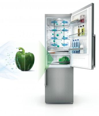 Kombinált hűtőszekrény Gorenje NRK6193TW4 IonAir technológiával Multiflow 360 ° funkcióval ZeroZone rekesszel