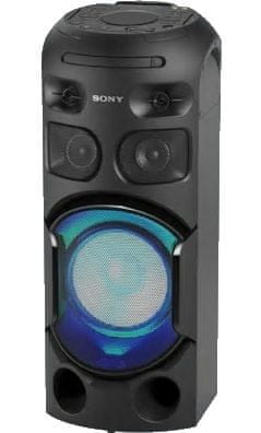 minisystém Sony MHC-V41D silné basy osvětlení mobilní aplikace karaoke bluetooth nfc technologie aux-in jack hdmi dvd