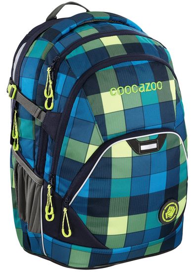 CoocaZoo EvverClevver2 iskolai hátizsák, Lime Distric