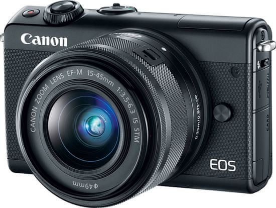 CANON EOS M100 + 15-45 IS STM + 50 GB IRISTA tükör nélküli cserélhető objektíves fényképezőgép