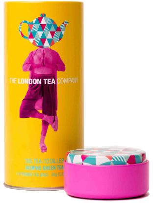 London Tea Company Fairtrade zöld piramis tea jázminnal pléh dobozban, 15 db
