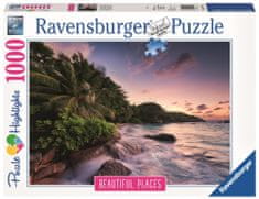 Ravensburger - Sestavljanka ima panoramski motiv **otoka Praslin**.