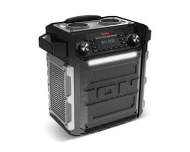 Reproduktor ION Block Rocker Sport Black černý voděodolný bluetooth rádio USB ochrana IPX4 LED efekt nfc 