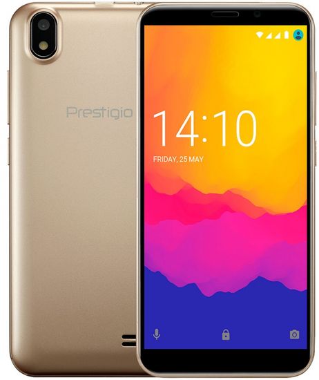PRESTIGIO Wize Q3 mobiltelefon, Dual SIM, arany