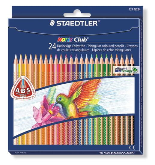 Staedtler Noris Club színes ceruzák, 24 szín, háromszög alakú