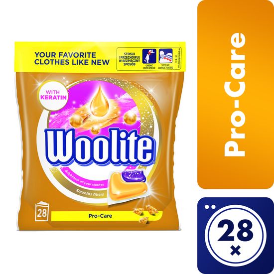 Woolite mosógél kapszulák Pro-Care 28 db
