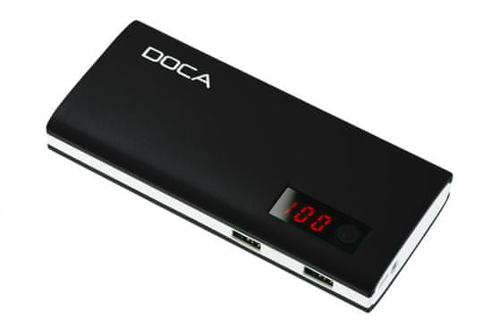 DOCA Technology Co. PowerBank 13000mAh QC fekete D566BQ