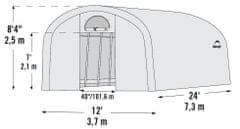 ShelterLogic fóliasátor 3,7x7,3 m - 41 mm - 70593EU