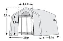 ShelterLogic fóliasátor 3,0x6,1 m - 35 mm - 70658EU