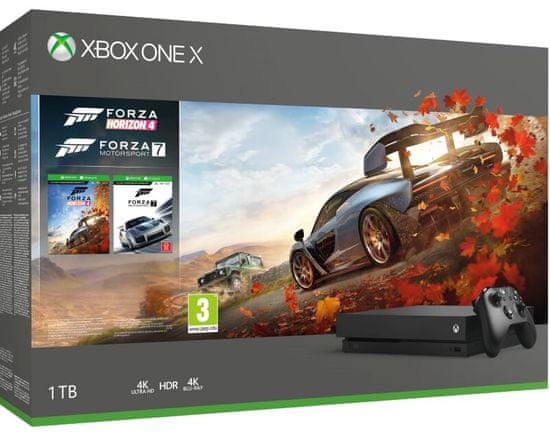 Microsoft Xbox One X + Forza Horizon 4 + Forza Motorsport 7