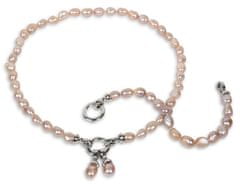 JwL Luxury Pearls Nyaklánc rózsaszín igazgyöngyökből JL0555