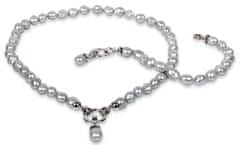 JwL Luxury Pearls Nyaklánc szürke igazgyöngyökből JL0557