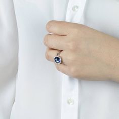 Morellato Acél gyűrű kék kristállyal Essenza SAGX15 (Kerület 54 mm)