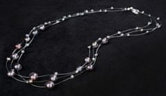 JwL Luxury Pearls Nyaklánc lebegő sötét igazgyöngyökből JL0325