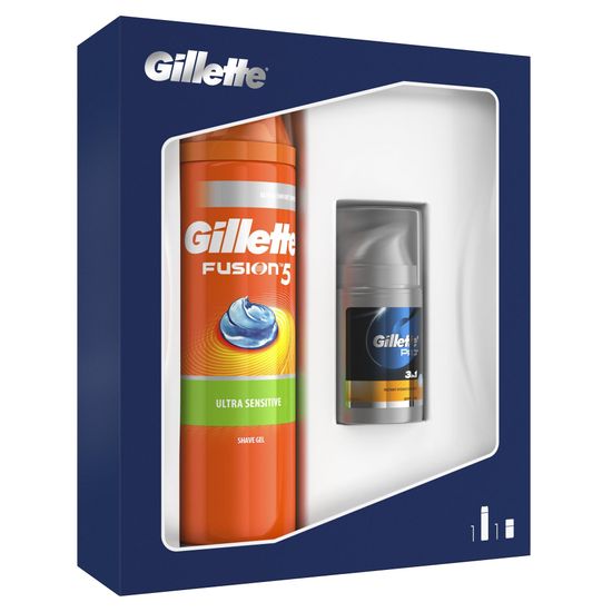 Gillette Fusion5 Sensitive borotva zselé + borotválkozás utáni balzsam Ajándék szett
