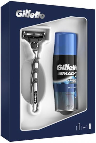 Gillette Mach3 borotva + Extra Comfort borotválkozási zselé Ajándék szett