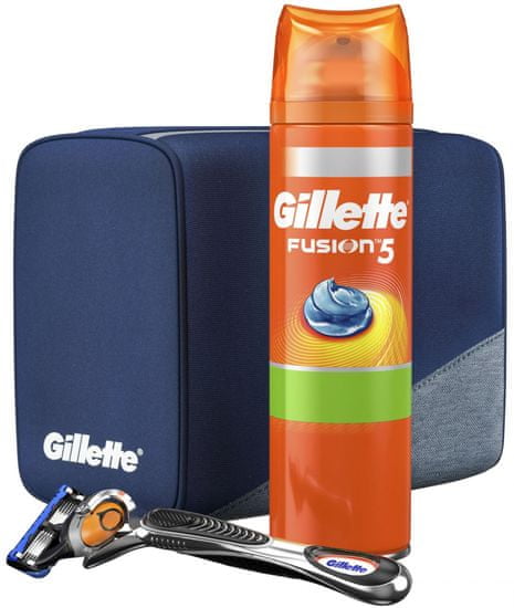 Gillette Fusion5 ProGlide borotva + Sensitive borotvazselé + táska szett