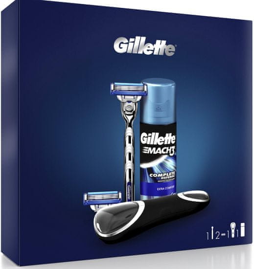 Gillette Mach3 Turbo borotva + tartalék fejek + borotvazselé