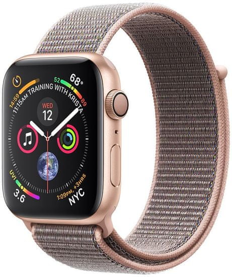 Apple Watch Series 4,40mm, aranyozott alumínium tok / rózsaszín szíjjal