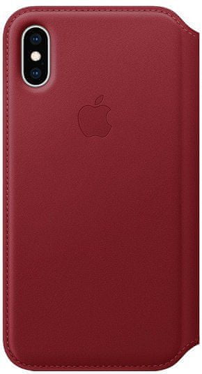 Apple bőr tok Folio az iPhone XS-re (PRODUCT)RED, piros MRWX2ZM/A