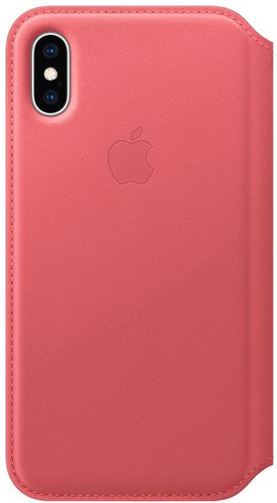 Apple Folio bőrtok az iPhone XS-re, bazsarózsa rózsaszín MRX12ZM/A