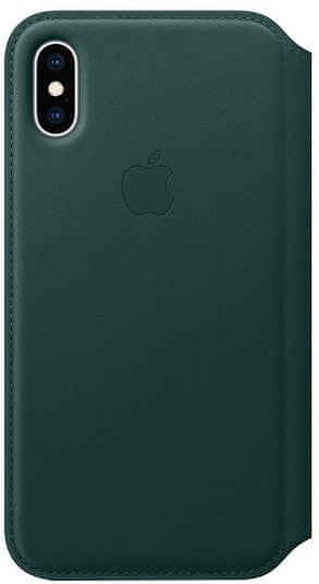 Apple bőr tok Folio iPhone XS, fenyő zöld MRWY2ZM/A