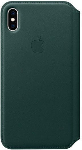Apple bőrtok Folio iPhone XS Max-ra, fenyő zöld színű MRX42ZM/A