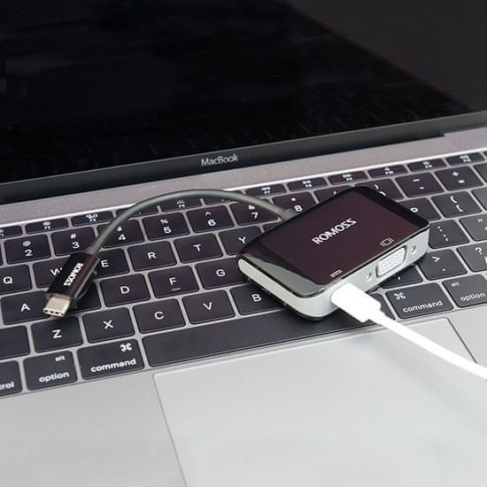 Romoss USB-C 3.1 Multiport Adapter USB-C VGA-ra, Multiport adapter töltéssel 6951758344349