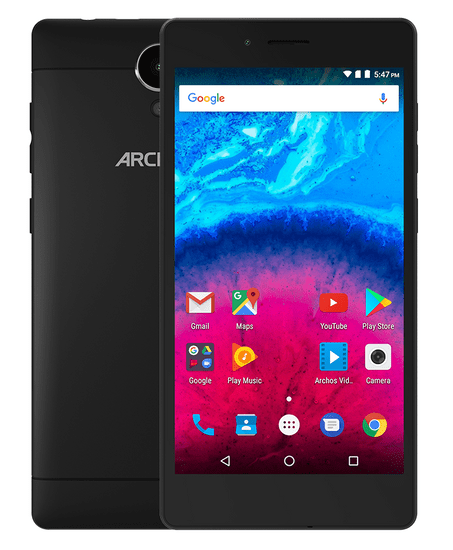 Archos 50 Core Lite, 8 GB ROM, 1 GB RAM, fekete