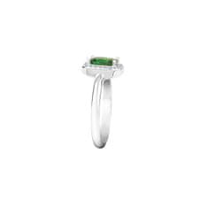 Morellato Csillogó ezüst gyűrű zöld kővel Tesori SAIW76 (Kerület 52 mm)