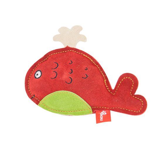 Akinu PREMIUM bőr piros színű bálna alakú játék