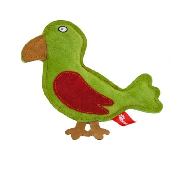 Akinu PREMIUM madár alakú kutyajáték zöld bőrből