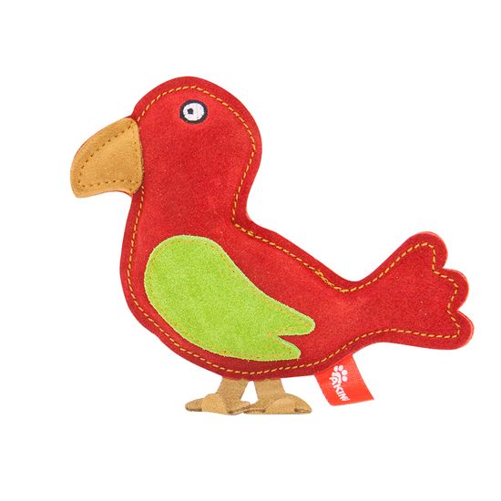 Akinu PREMIUM madár alakú kutyajáték piros bőrből