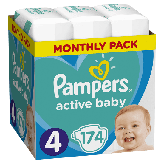 Pampers Active Baby 4 Maxi Pelenka (9-14 kg) - 174 db