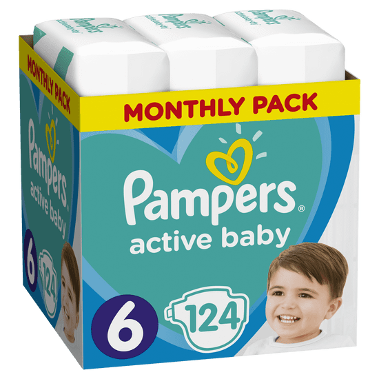 Pampers Active Baby Pelenka 6 Extra Large (13-18 kg) 124 db
