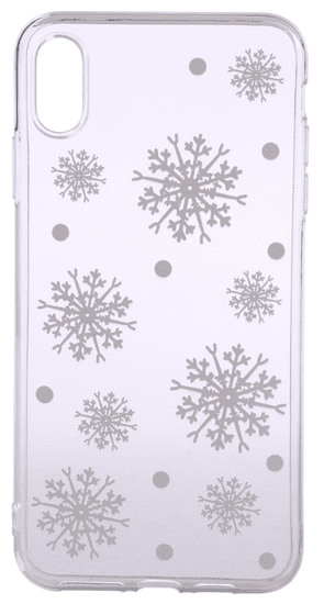 EPICO Rugalmas műanyag tok iPhone XS Max-ra WHITE SNOWFLAKES