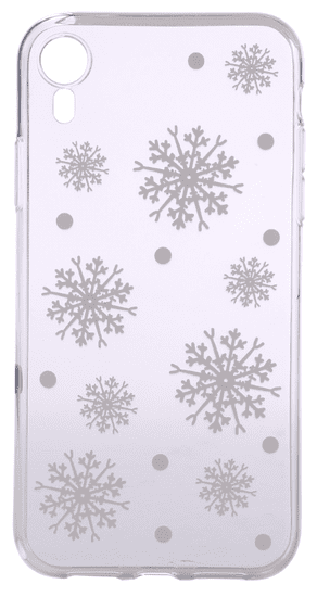 EPICO Rugalmas műanyag tok iPhone XR-re WHITE SNOWFLAKES