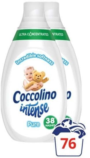 Coccolino Intense Pure öblítő 2 x 570 ml (76 mosás)