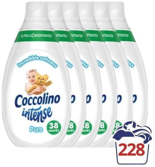 Coccolino Intense Pure öblítő 6 x 570 ml (228 mosás)